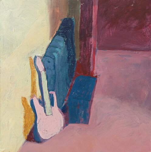 Chitarra e amplificatore nella stanza von Luigi Iona, Malerei kaufen auf Singulart