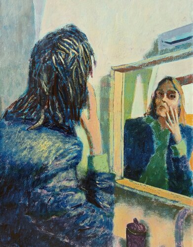 Toccarsi la faccia di Luigi Iona, Pittura in vendita su Singulart