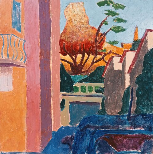 Tramonto nel vialetto von Luigi Iona, Malerei kaufen auf Singulart