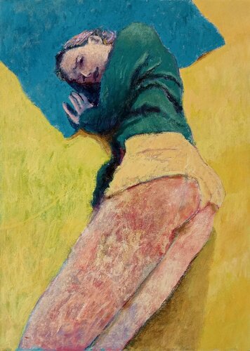 Il tappeto azzurro di Luigi Iona, Pittura in vendita su Singulart