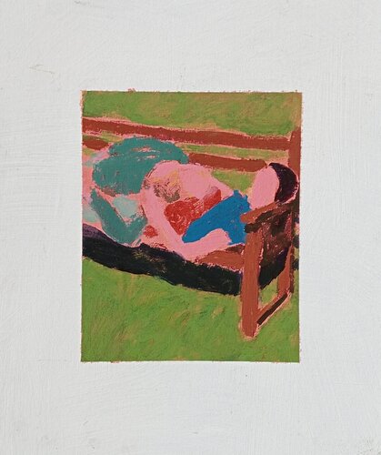 Ragazze sulla panchina von Luigi Iona, Malerei kaufen auf Singulart