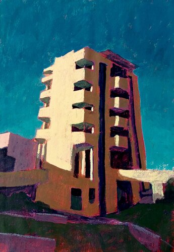 Palazzo a fine giornata by Luigi Iona, Painting for Sale on Singulart