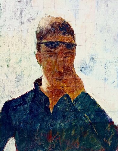 Uomo che si gratta il naso van Luigi Iona, Schilderij te koop op Singulart