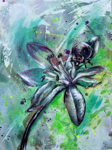 Ladybug - Serie Zartes aus Öl di Nicole Adolph, Pittura in vendita su Singulart