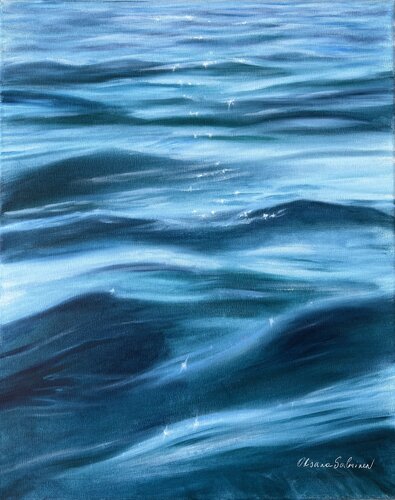 Blue Silence von Oksana Salminen, Malerei kaufen auf Singulart
