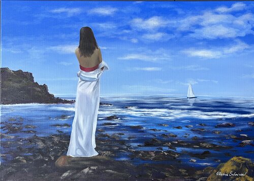 Dreaming (La Gomera) van Oksana Salminen, Schilderij te koop op Singulart