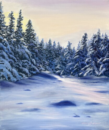 Winter Forest von Oksana Salminen, Malerei kaufen auf Singulart