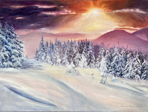 Winter Fairy Tale van Oksana Salminen, Schilderij te koop op Singulart