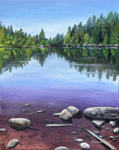 Lake in Finland von Oksana Salminen, Malerei kaufen auf Singulart