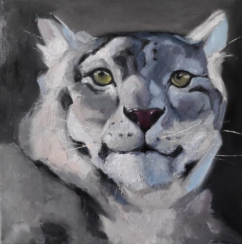 Snow leopard van Diana Captari, Schilderij te koop op Singulart