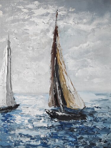 White sails von Diana Captari, Malerei kaufen auf Singulart