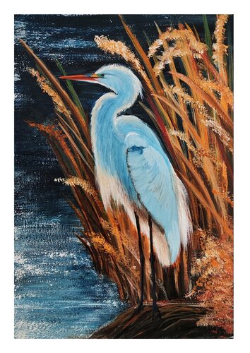 Egret by Diana Captari, Painting for Sale on Singulart