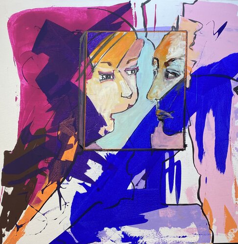 LES COMMERES von francoise leblanc, Malerei kaufen auf Singulart