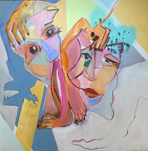 DE LA TETE AUX PIEDS van francoise leblanc, Schilderij te koop op Singulart