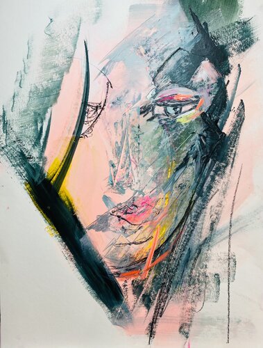 FEMME HIVER 2025 di francoise leblanc, Opera su carta in vendita su Singulart