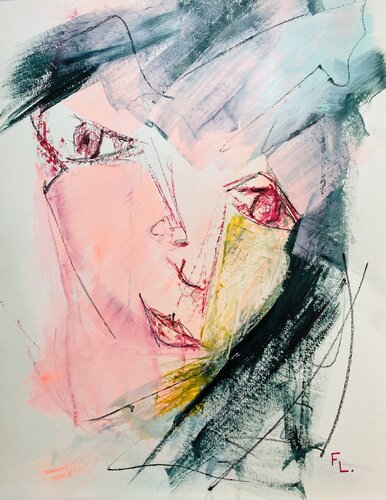 FEMME HIVER 2025 E by francoise leblanc, Work on Paper for Sale on Singulart