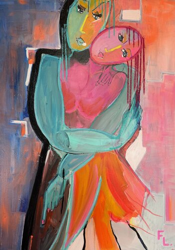 AMOUREUX van francoise leblanc, Schilderij te koop op Singulart