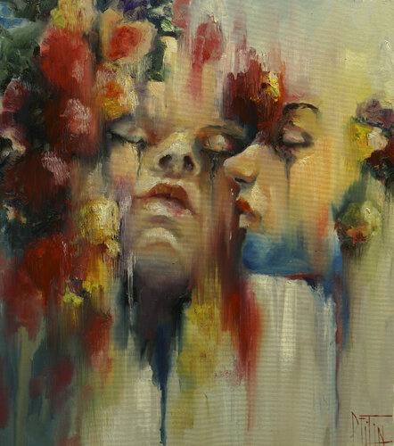 kiss with blue beard by Pavel Filin, Painting for Sale on Singulart