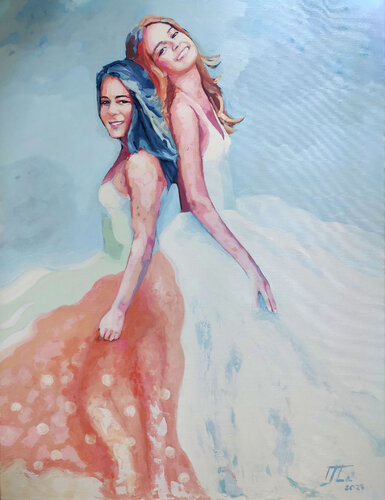 New age Princesses by Zezinha Farrajota, Painting for Sale on Singulart