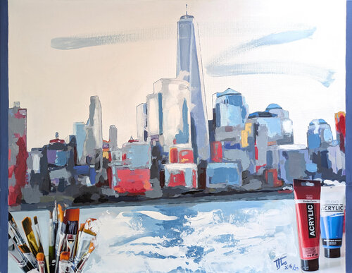 New York Stories by Zezinha Farrajota, Painting for Sale on Singulart