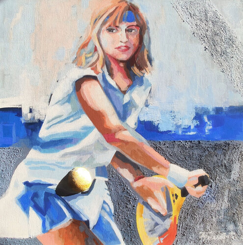 Tennis player di Zezinha Farrajota, Pittura in vendita su Singulart