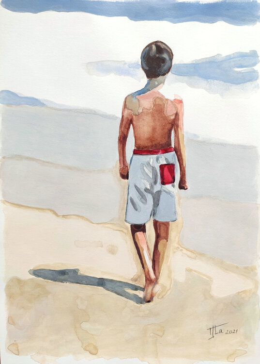 Walk on the beach Zezinha Farrajota