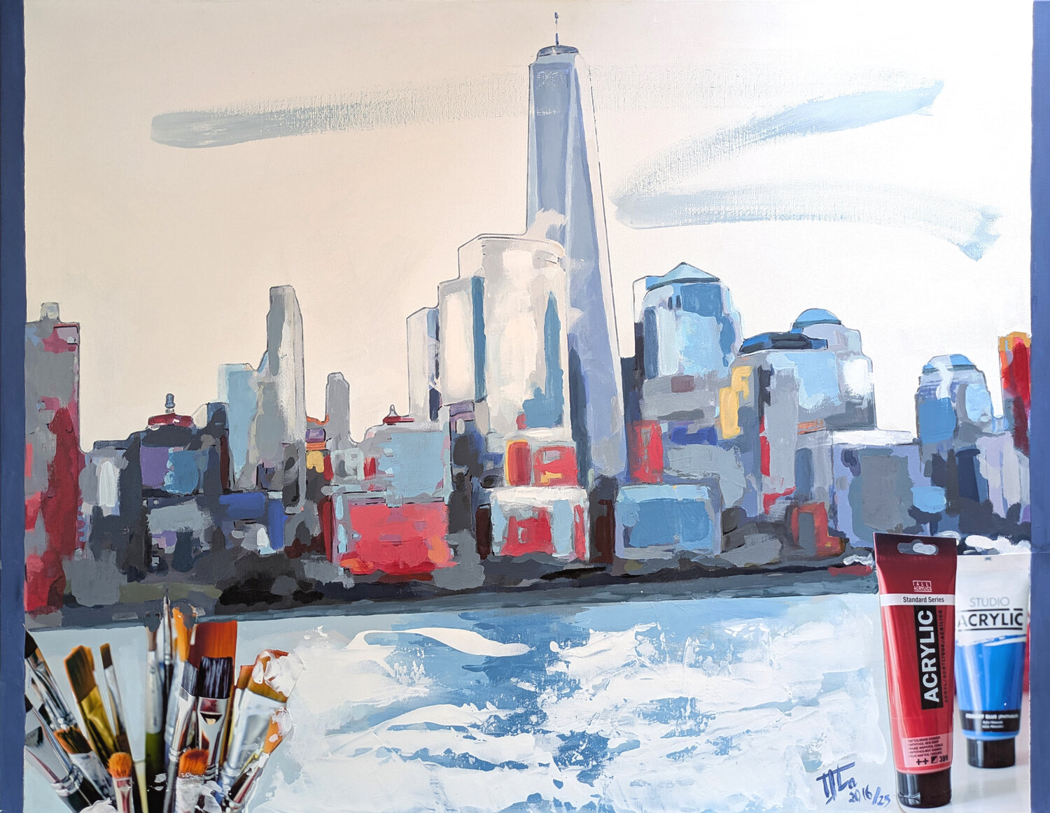 New York Stories Zezinha Farrajota Origineel schilderij te koop