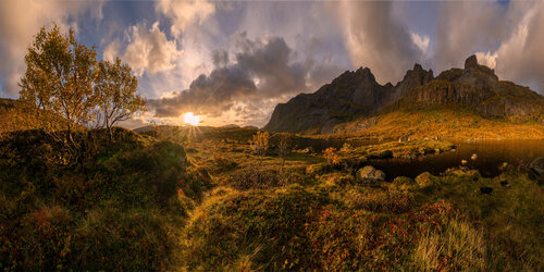 Autumn tale from Lofoten 60x120 cm van Peter Cech, Fotografie te koop op Singulart