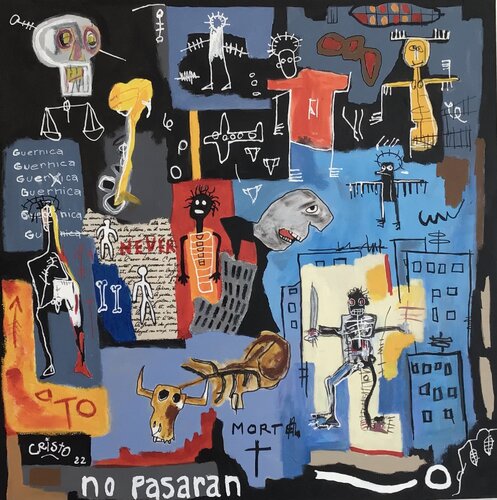 No pasaran: « Guernica »revisité di Renaud Cristofari, Pittura in vendita su Singulart