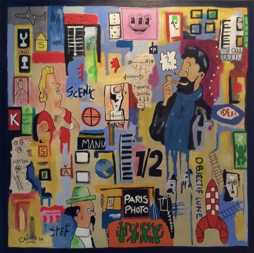 Hommage à Hergé van Renaud Cristofari, Schilderij te koop op Singulart