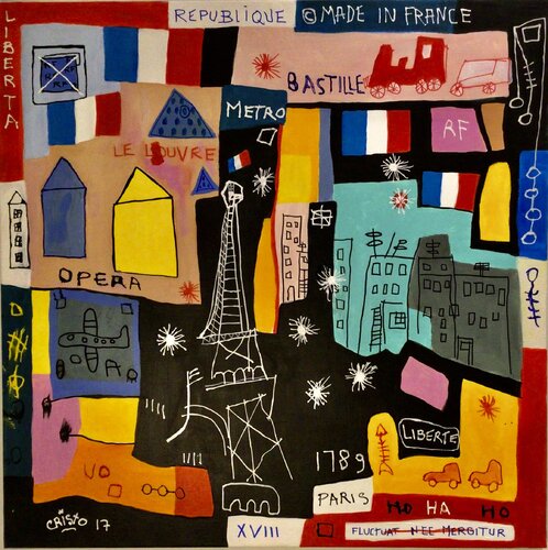 Un 14 Juillet à Paris by Renaud Cristofari, Painting for Sale on Singulart
