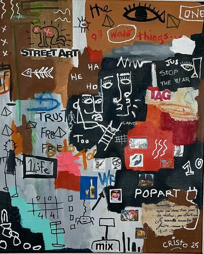 On recherche tous quelque chose by Renaud Cristofari, Painting for Sale on Singulart
