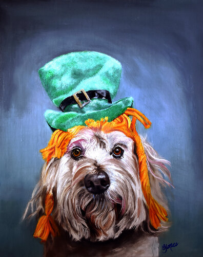St Patricks Dog von Bobbe Jones, Malerei kaufen auf Singulart