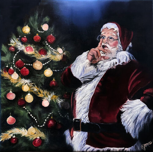 Santa's Secret von Bobbe Jones, Malerei kaufen auf Singulart