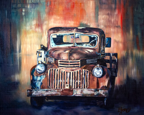 Granddad's Ride van Bobbe Jones, Schilderij te koop op Singulart