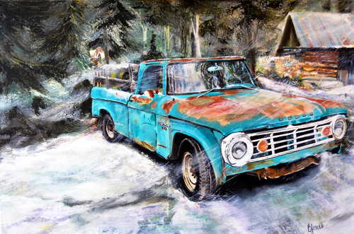 First Snowfall de Bobbe Jones, Pintura a la venta en Singulart