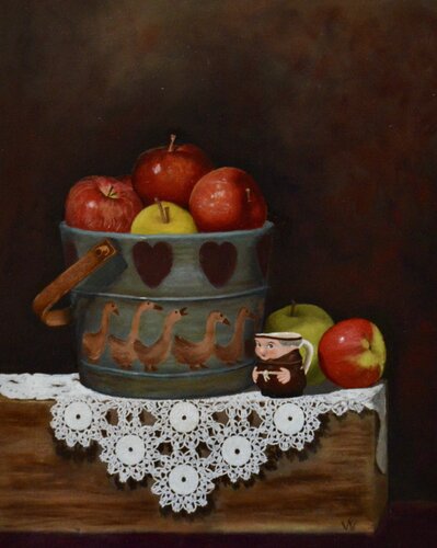 At the Cider Mill van Veronique Fournier-Wynne, Schilderij te koop op Singulart