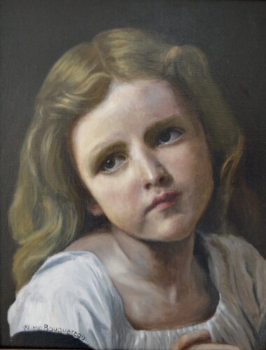 "La Prière" After William-Adolph Bouguereau de Veronique Fournier-Wynne, Pintura a la venta en Singulart