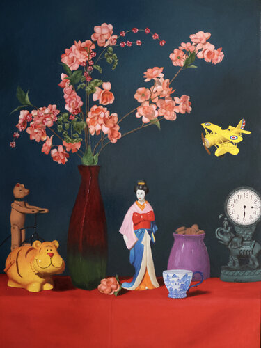 On Time for Tea van Veronique Fournier-Wynne, Schilderij te koop op Singulart