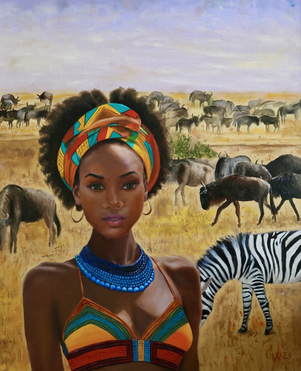 The African Princess Veronique Fournier-Wynne Originalgemälde zu verkaufen