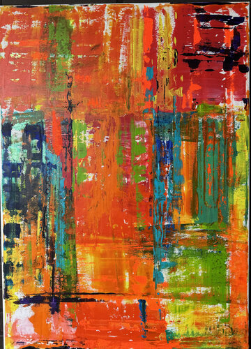 Sundown in the City di Karin Löprich, Pittura in vendita su Singulart