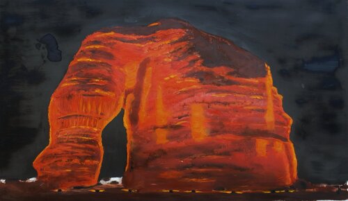 The Elephant Mountain di Betty Khatchikian, Pittura in vendita su Singulart