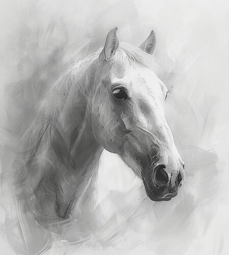 “Majestic Ivory: A Portrait of Grace” van Betty Khatchikian, Afdruk te koop op Singulart