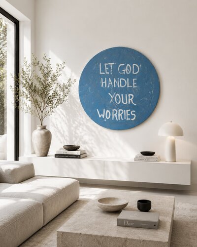 Let God Handle Your Worries di Betty Khatchikian, Pittura in vendita su Singulart
