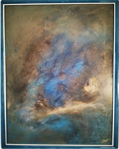 Indigo II van Elodie DOLLAT, Schilderij te koop op Singulart