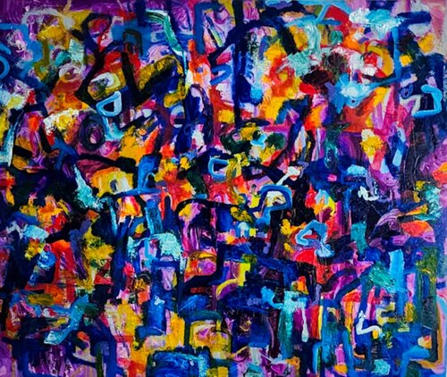 Colorful Lines di Hiedi Schmitz, Pittura in vendita su Singulart