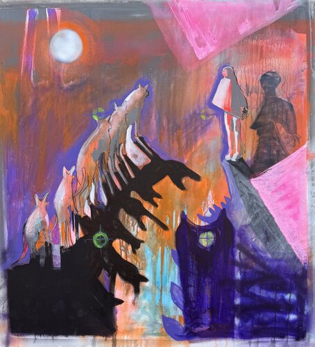 School Trip with Wolves van PJ Riley, Schilderij te koop op Singulart