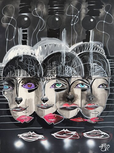 Air Kiss (We Are Of One Mind) de PJ Riley, Pintura a la venta en Singulart
