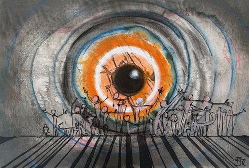 The Unseen Gathering by PJ Riley, Painting for Sale on Singulart