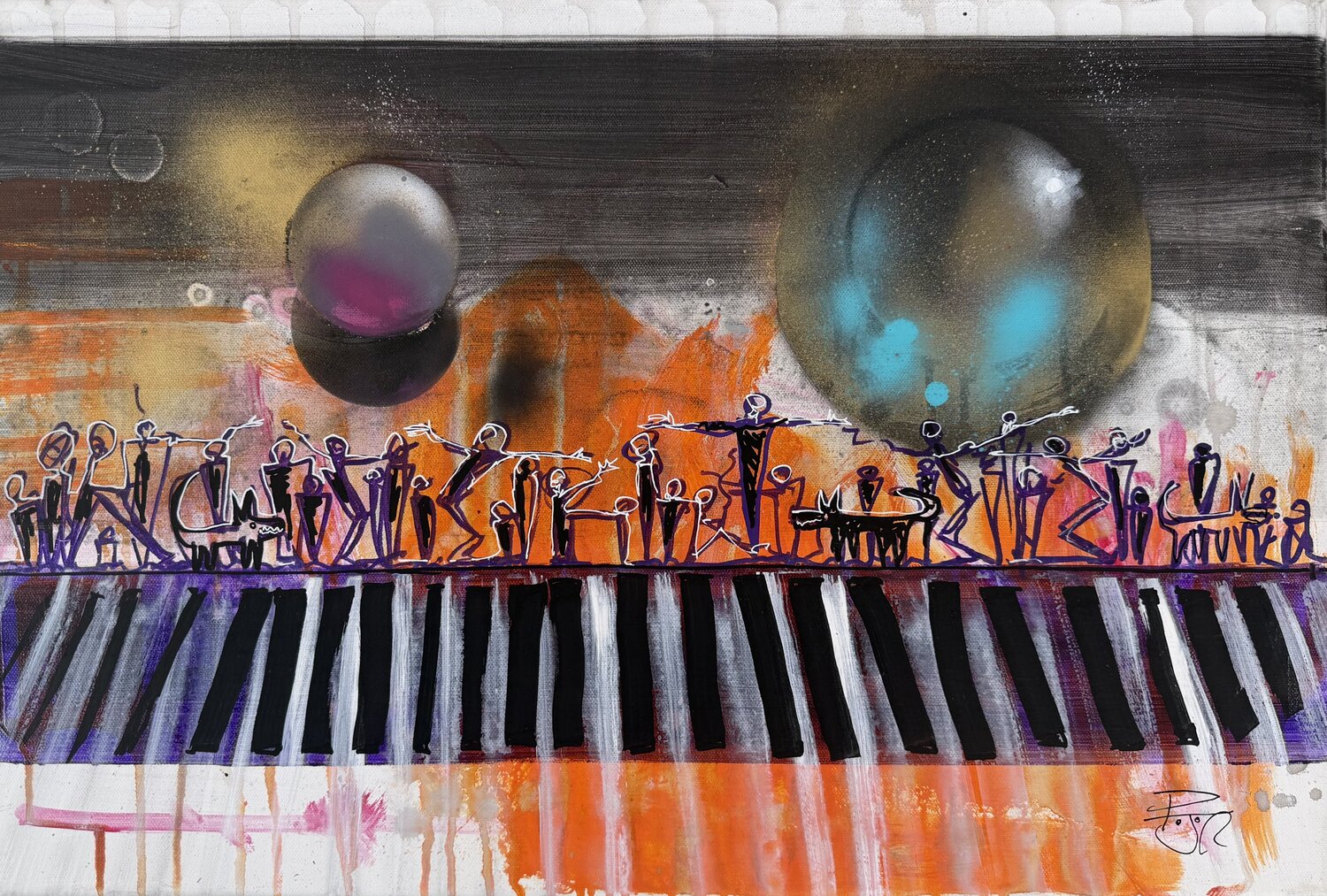 Two Moon Symphony ( 3rd refrain) PJ Riley Pintura original en venta